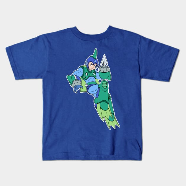 SCUBA MEGA MAN Kids T-Shirt by IanDimas